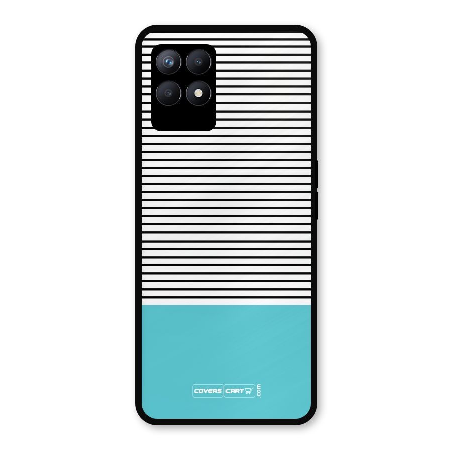 Deep Sky Blue Stripes Metal Back Case for Realme Narzo 50