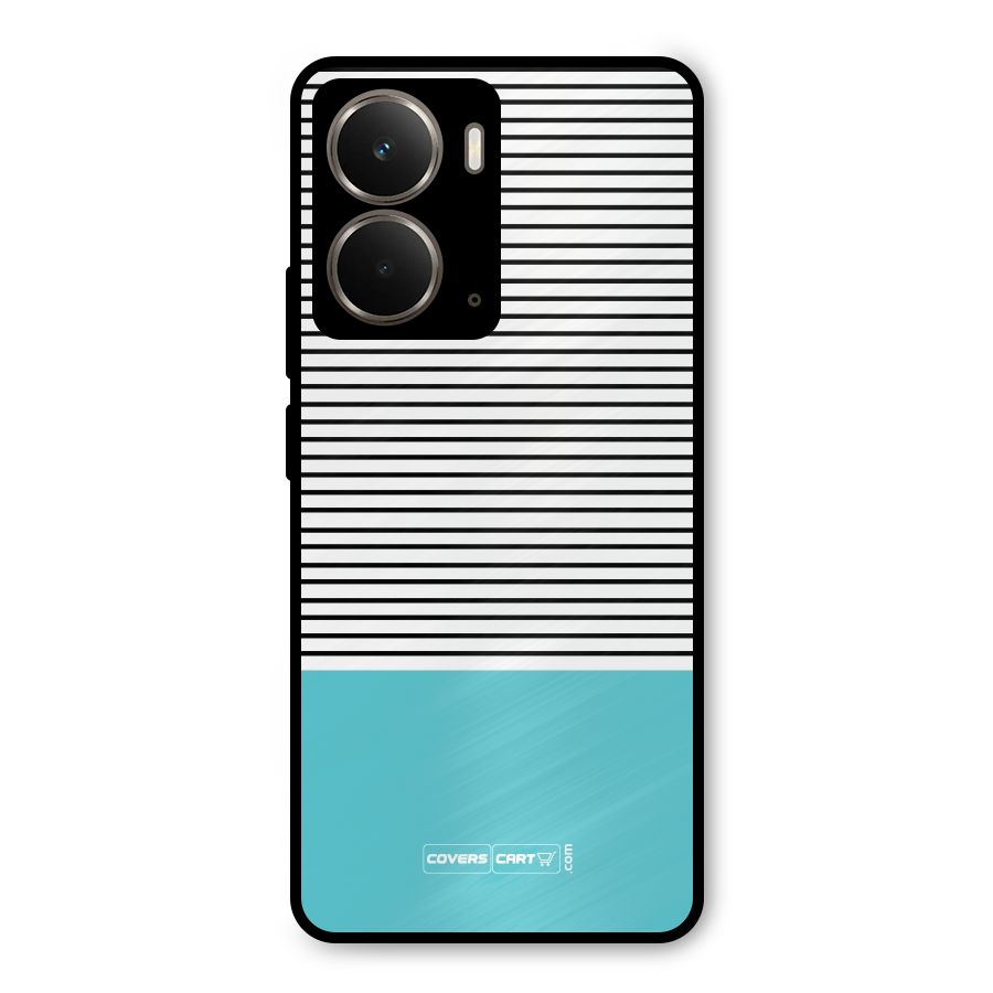 Deep Sky Blue Stripes Metal Back Case for Realme P3