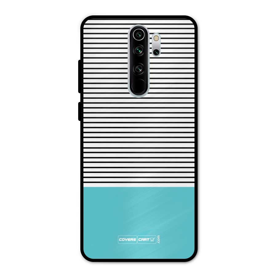 Deep Sky Blue Stripes Metal Back Case for Redmi Note 8 Pro
