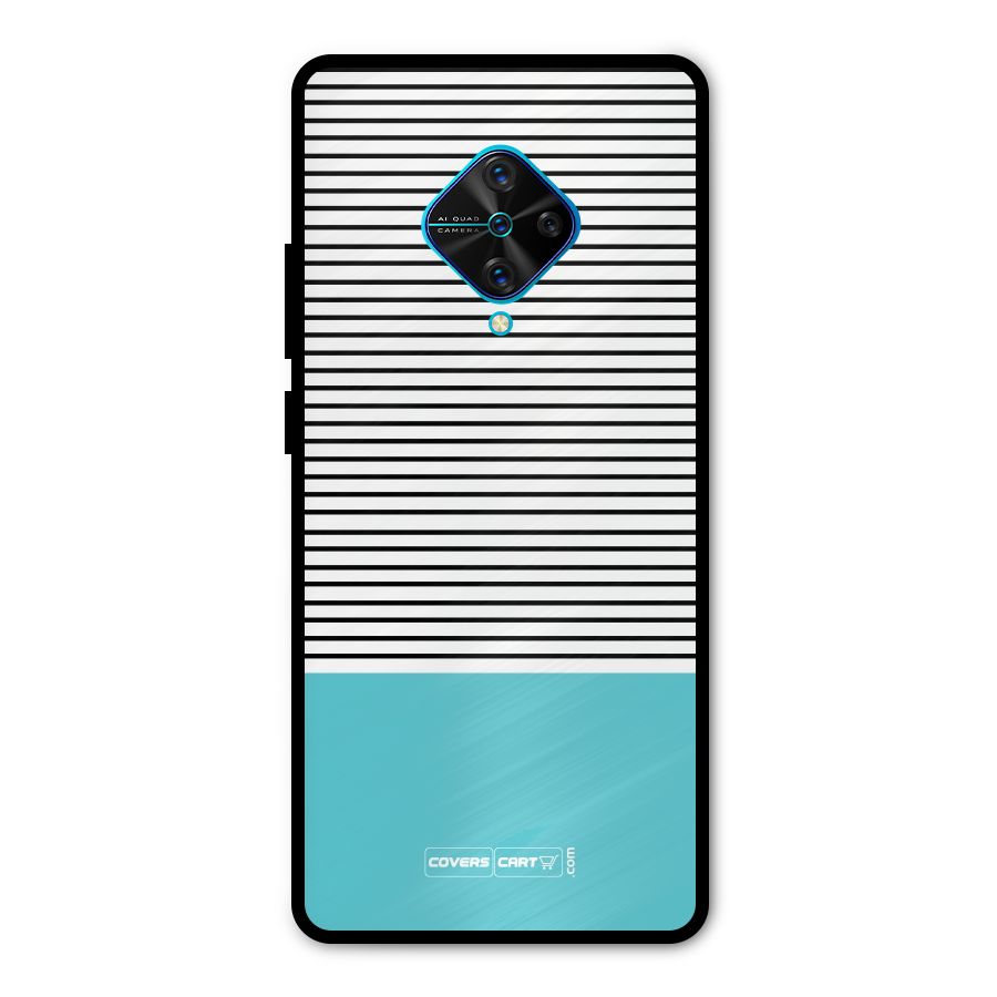 Deep Sky Blue Stripes Metal Back Case for Vivo S1 Pro