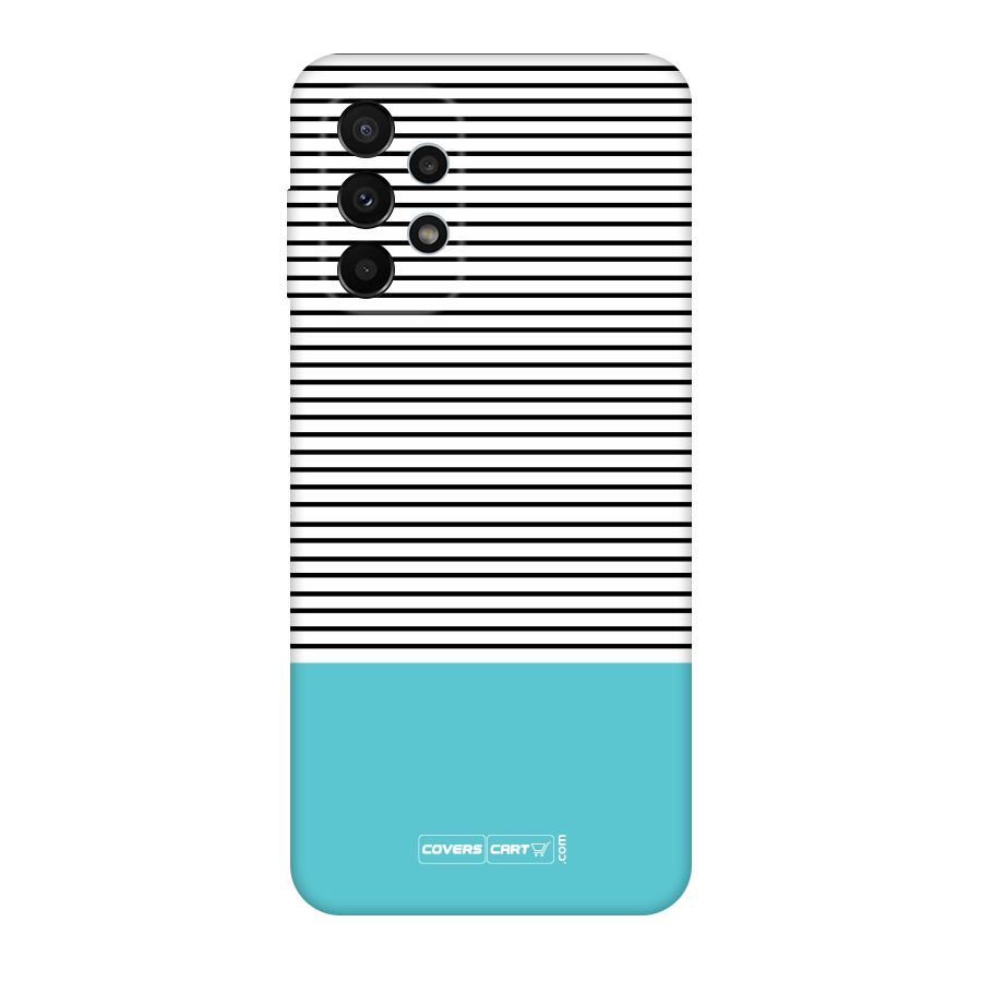 Deep Sky Blue Stripes Original Polycarbonate Back Case for Galaxy A23