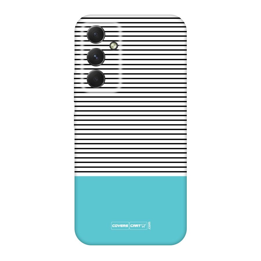 Deep Sky Blue Stripes Original Polycarbonate Back Case for Galaxy A54