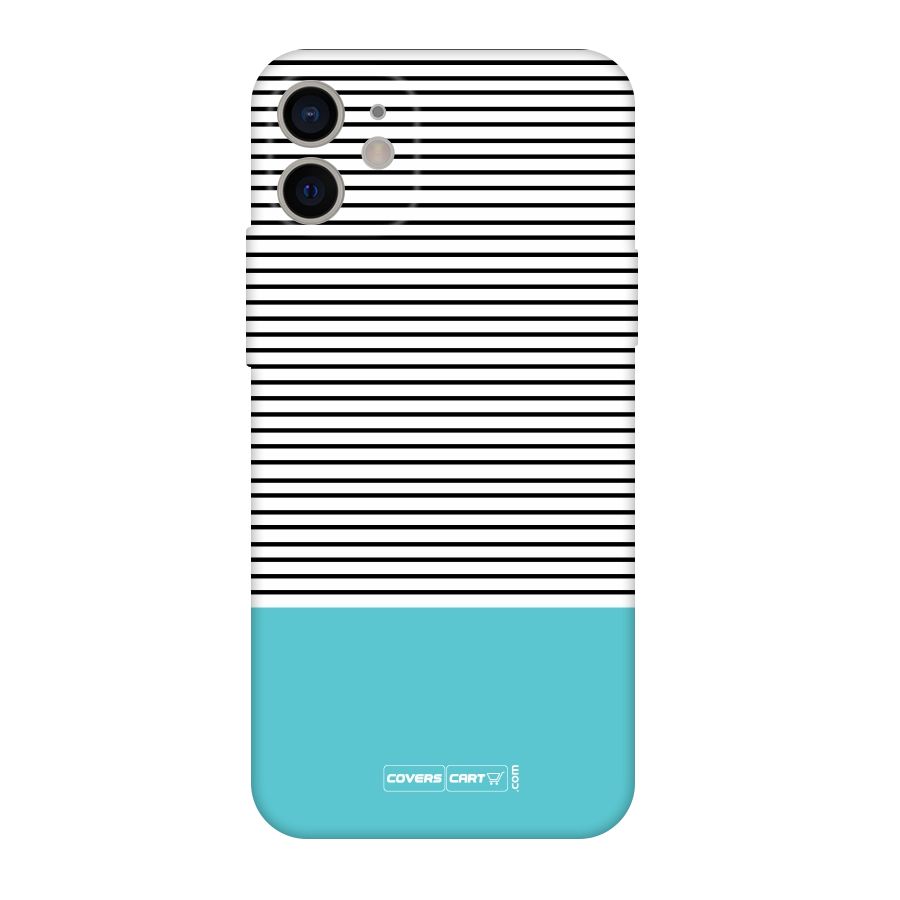 Deep Sky Blue Stripes Original Polycarbonate Back Case for iPhone 11