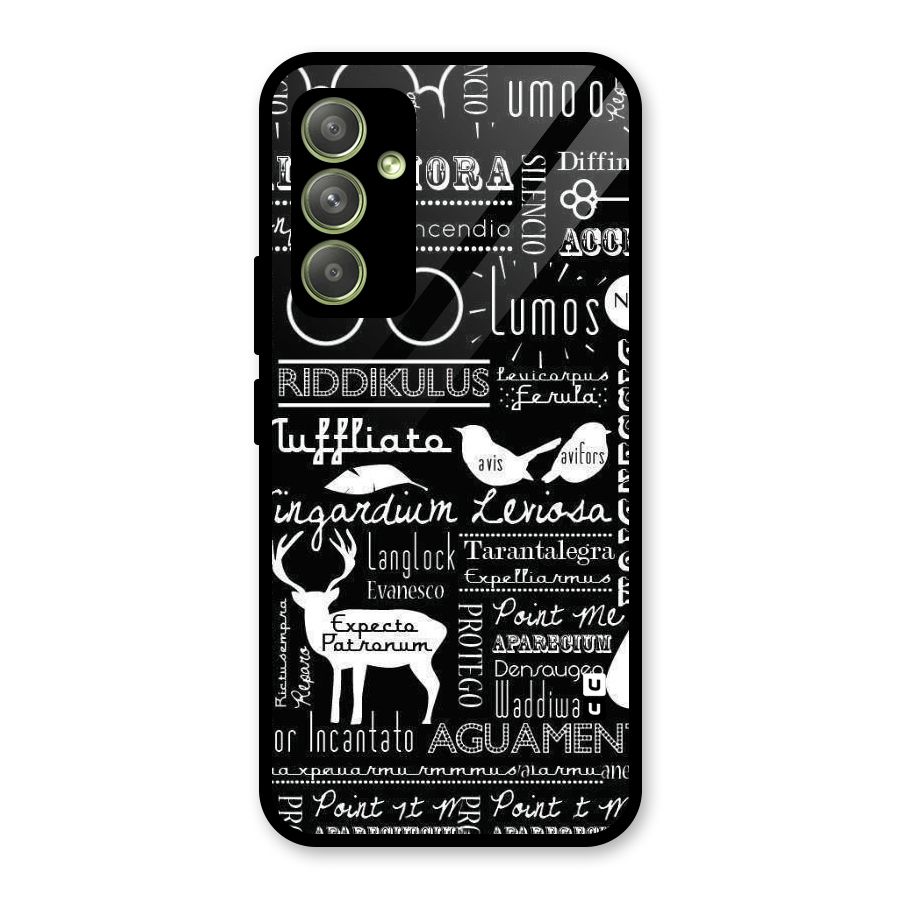 Deer Key Spell Glass Back Case for Galaxy A54