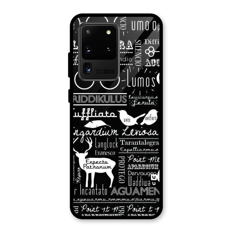 Deer Key Spell Glass Back Case for Galaxy S20 Ultra