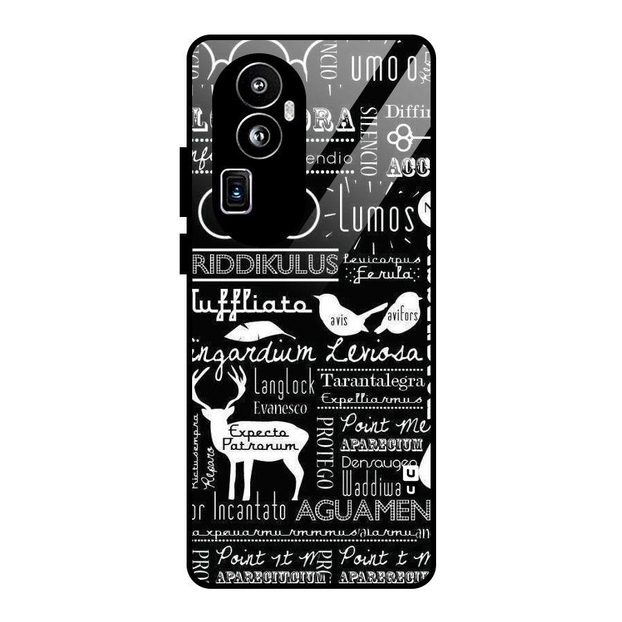Deer Key Spell Glass Back Case for Oppo Reno10 Pro Plus