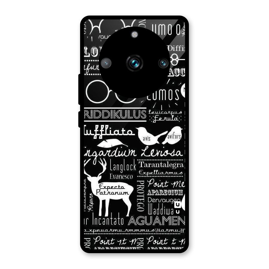 Deer Key Spell Glass Back Case for Realme 11 Pro Plus