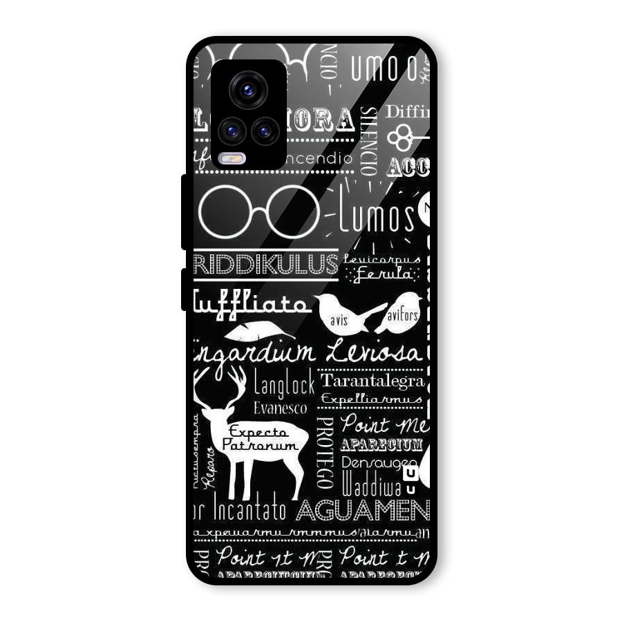 Deer Key Spell Glass Back Case for Vivo V20 2021