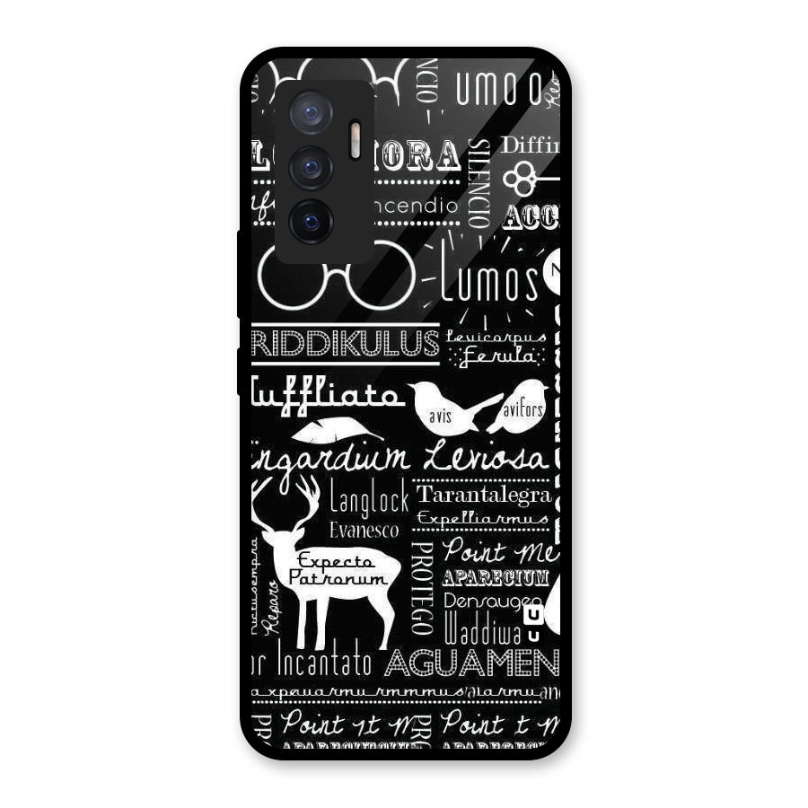 Deer Key Spell Glass Back Case for Vivo V23e