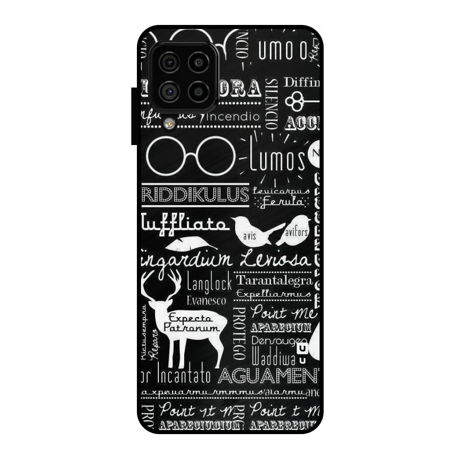 Deer Key Spell Metal Back Case for Galaxy A22 4G