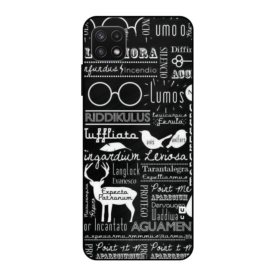 Deer Key Spell Metal Back Case for Galaxy A22 5G