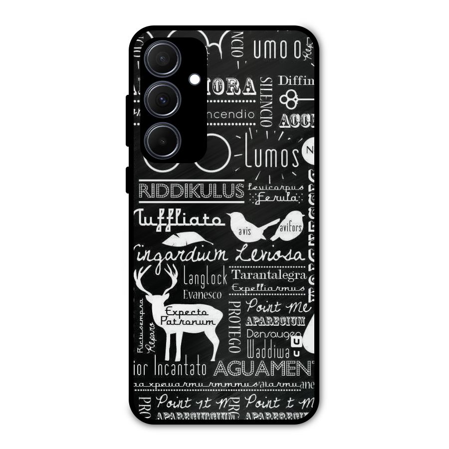 Deer Key Spell Metal Back Case for Galaxy A35