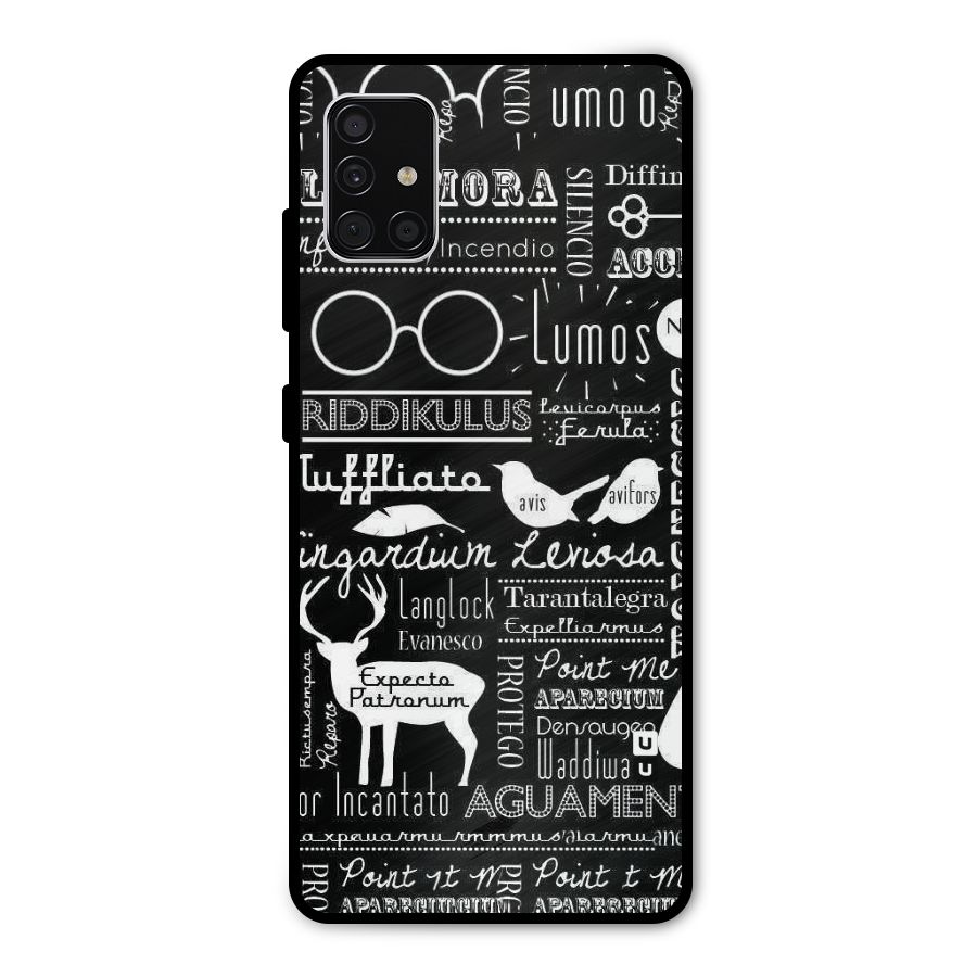 Deer Key Spell Metal Back Case for Galaxy A51