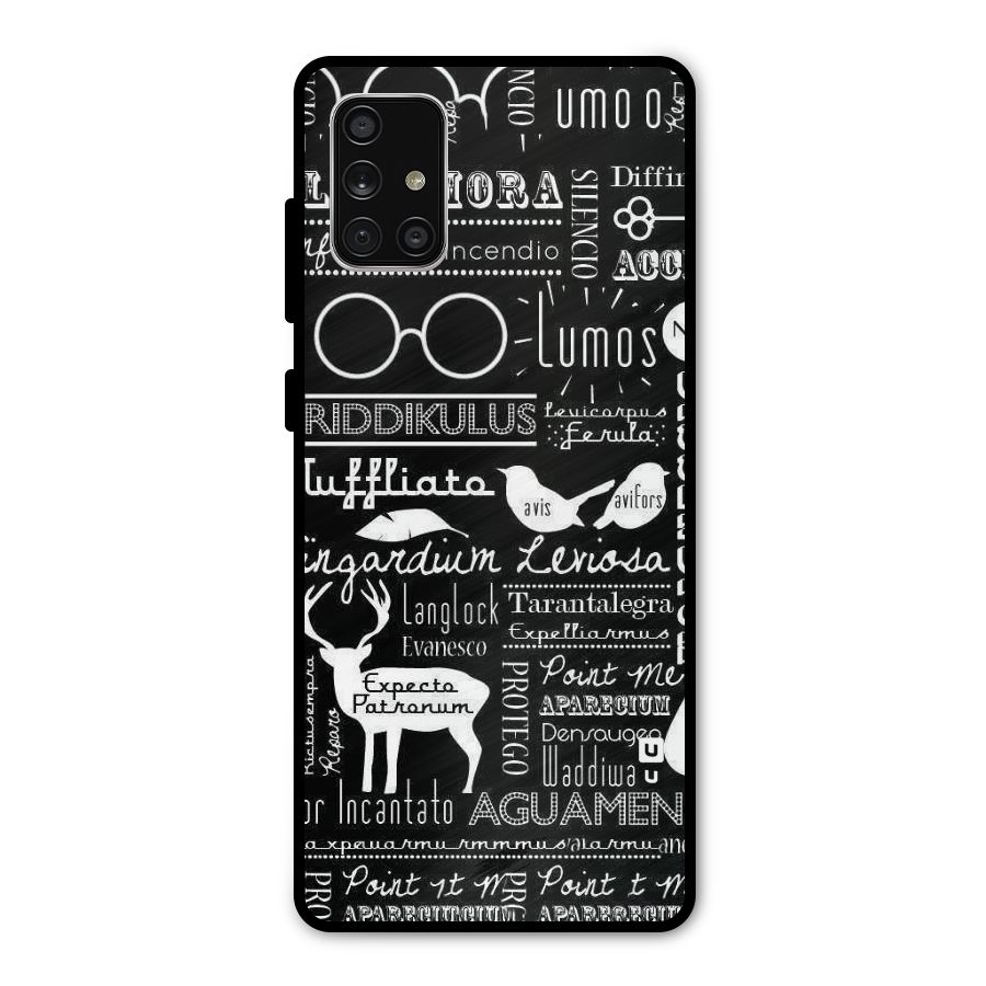 Deer Key Spell Metal Back Case for Galaxy A71