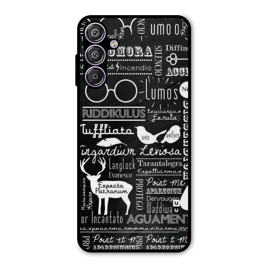 Deer Key Spell Metal Back Case for Galaxy M15