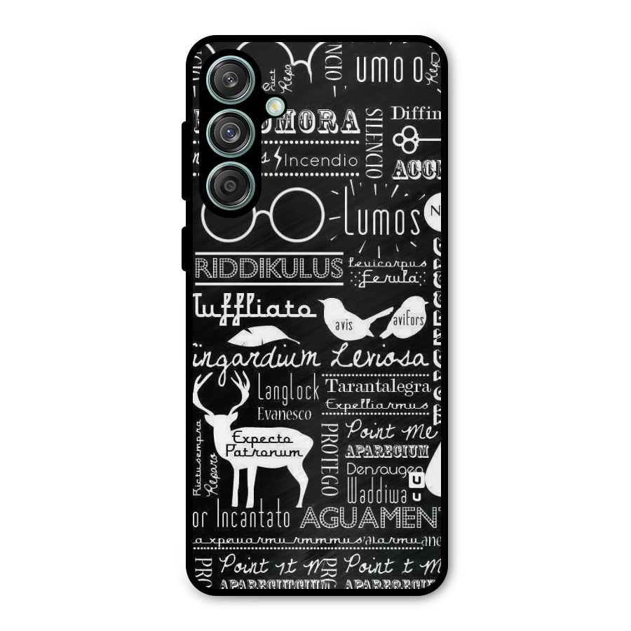 Deer Key Spell Metal Back Case for Galaxy M55 5G