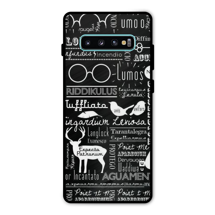 Deer Key Spell Metal Back Case for Galaxy S10 Plus