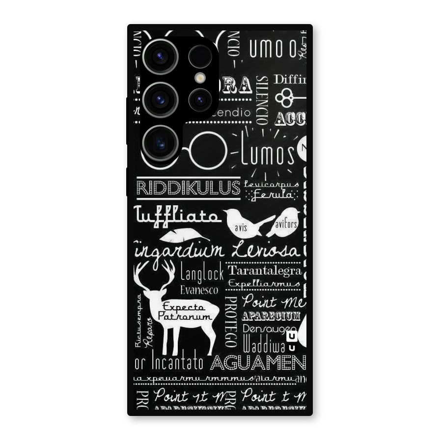 Deer Key Spell Metal Back Case for Galaxy S23 Ultra