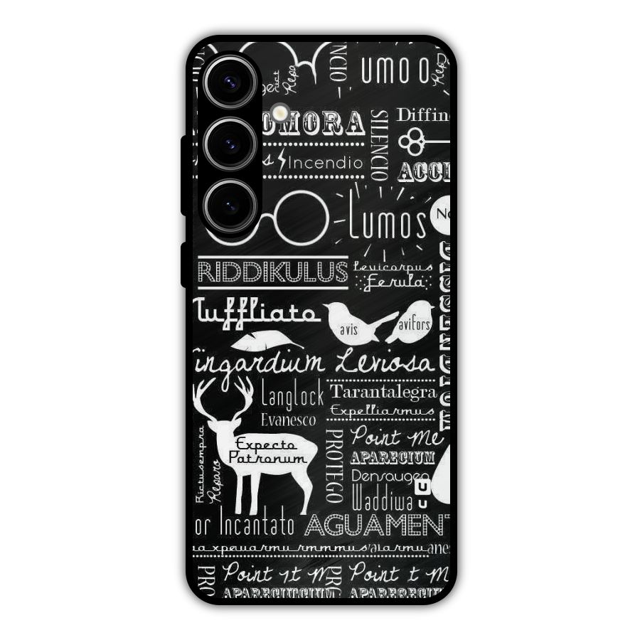 Deer Key Spell Metal Back Case for Galaxy S24 Plus