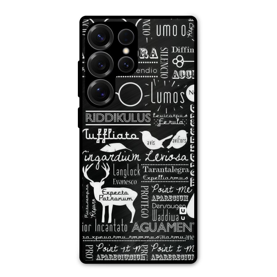 Deer Key Spell Metal Back Case for Galaxy S25 Ultra