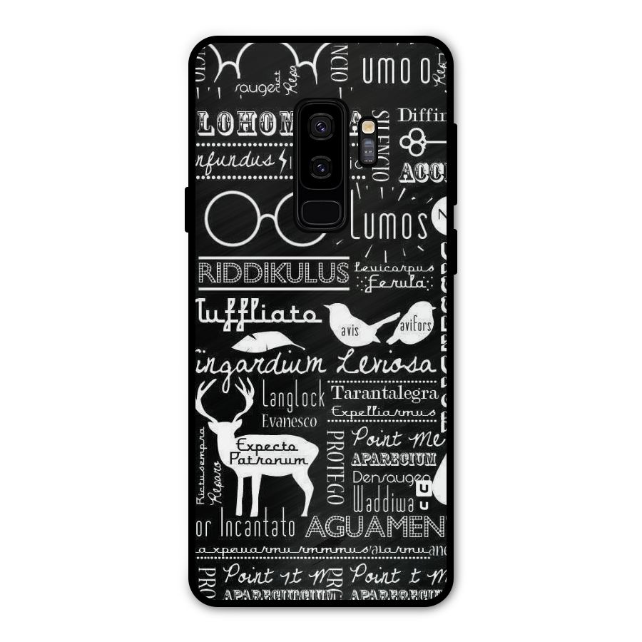 Deer Key Spell Metal Back Case for Galaxy S9 Plus