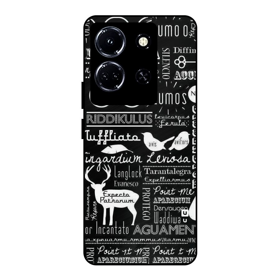 Deer Key Spell Metal Back Case for Infinix Note 30 5G