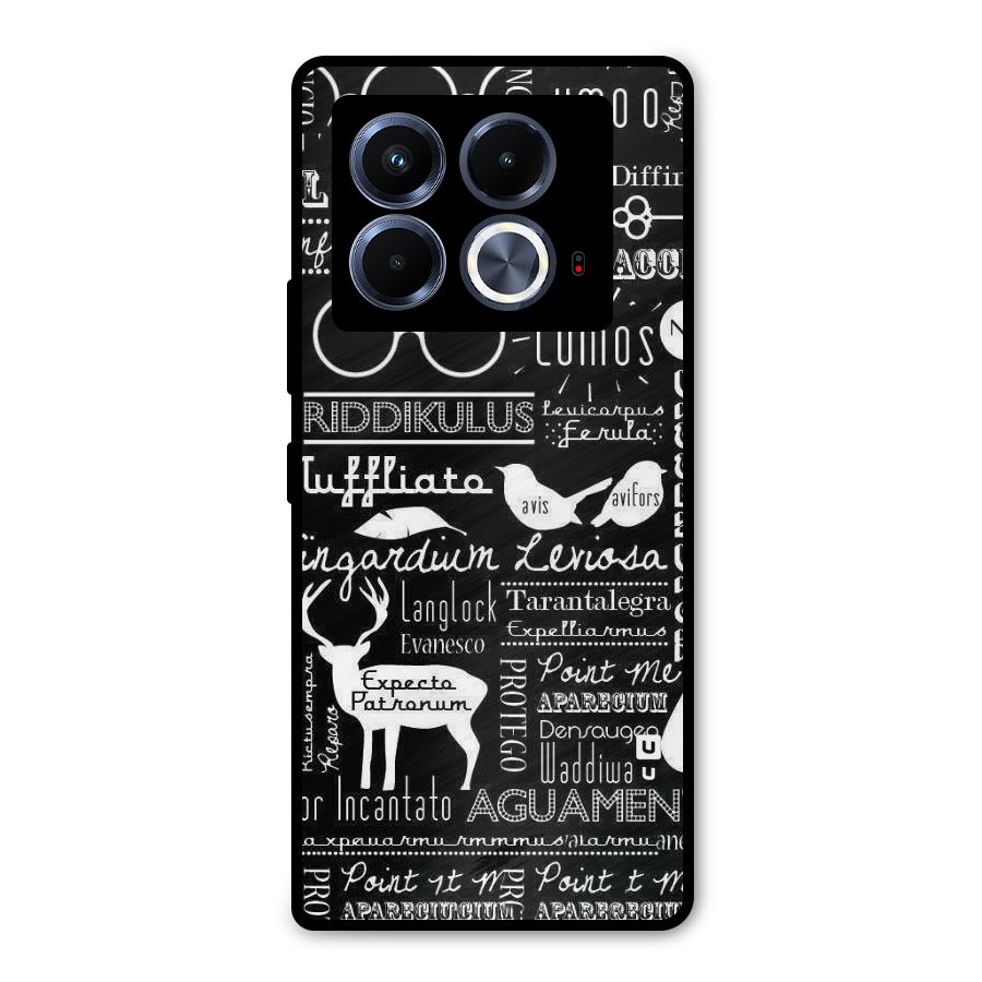 Deer Key Spell Metal Back Case for Infinix Note 40 5G