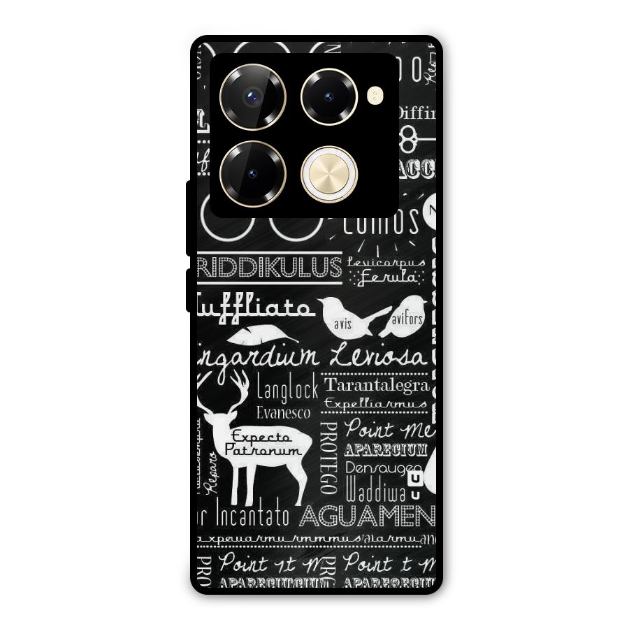 Deer Key Spell Metal Back Case for Infinix Note 40 Pro Plus