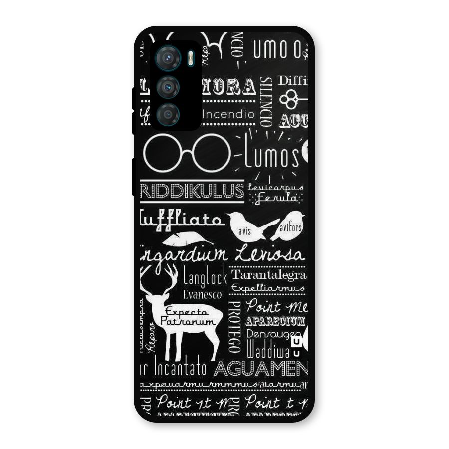 Deer Key Spell Metal Back Case for Moto G42