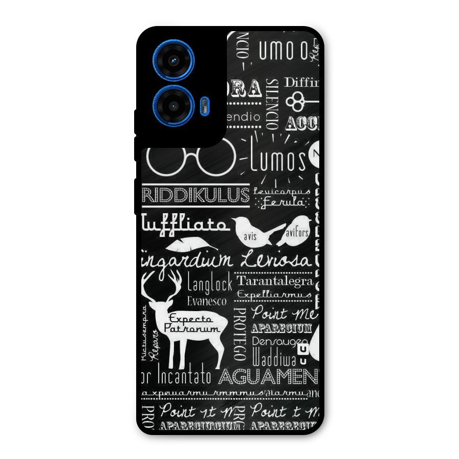 Deer Key Spell Metal Back Case for Moto G45