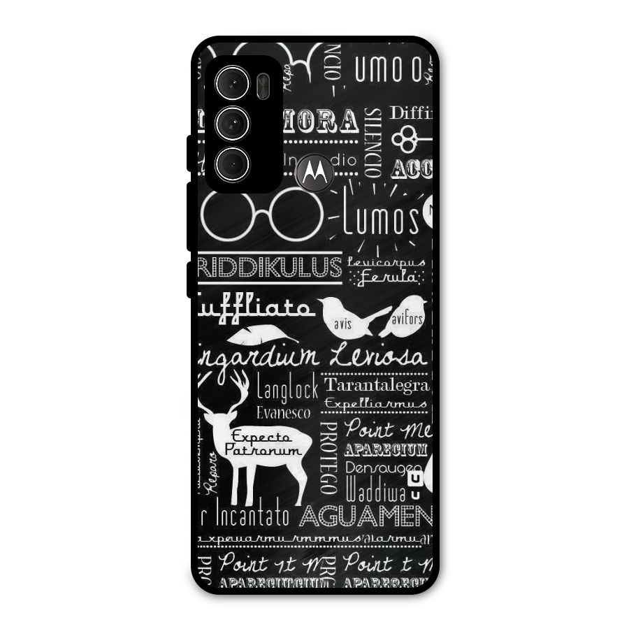 Deer Key Spell Metal Back Case for Moto G60