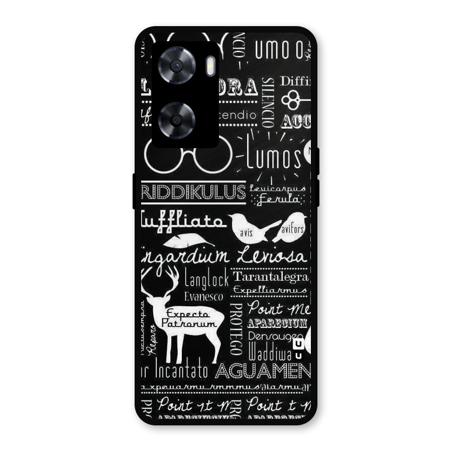 Deer Key Spell Metal Back Case for Oppo A57 2022