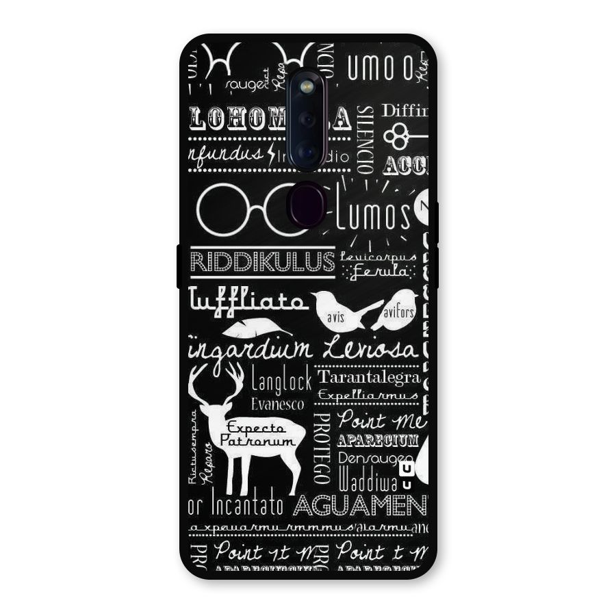 Deer Key Spell Metal Back Case for Oppo F11 Pro