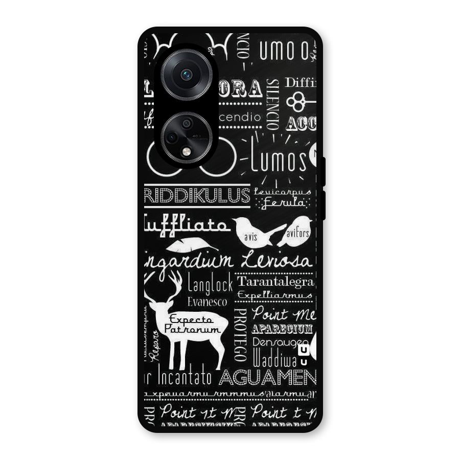 Deer Key Spell Metal Back Case for Oppo F23