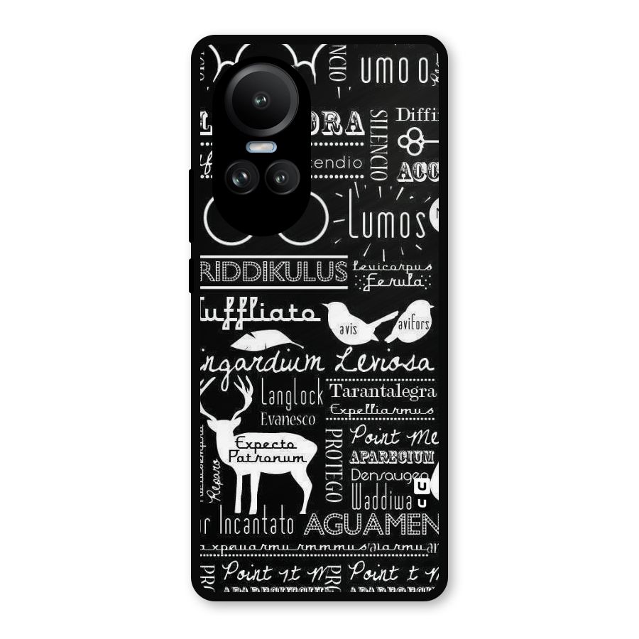 Deer Key Spell Metal Back Case for Oppo Reno10
