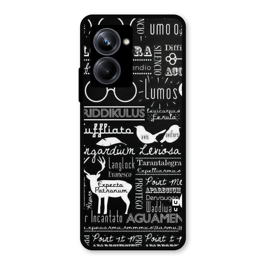 Deer Key Spell Metal Back Case for Realme 10 Pro