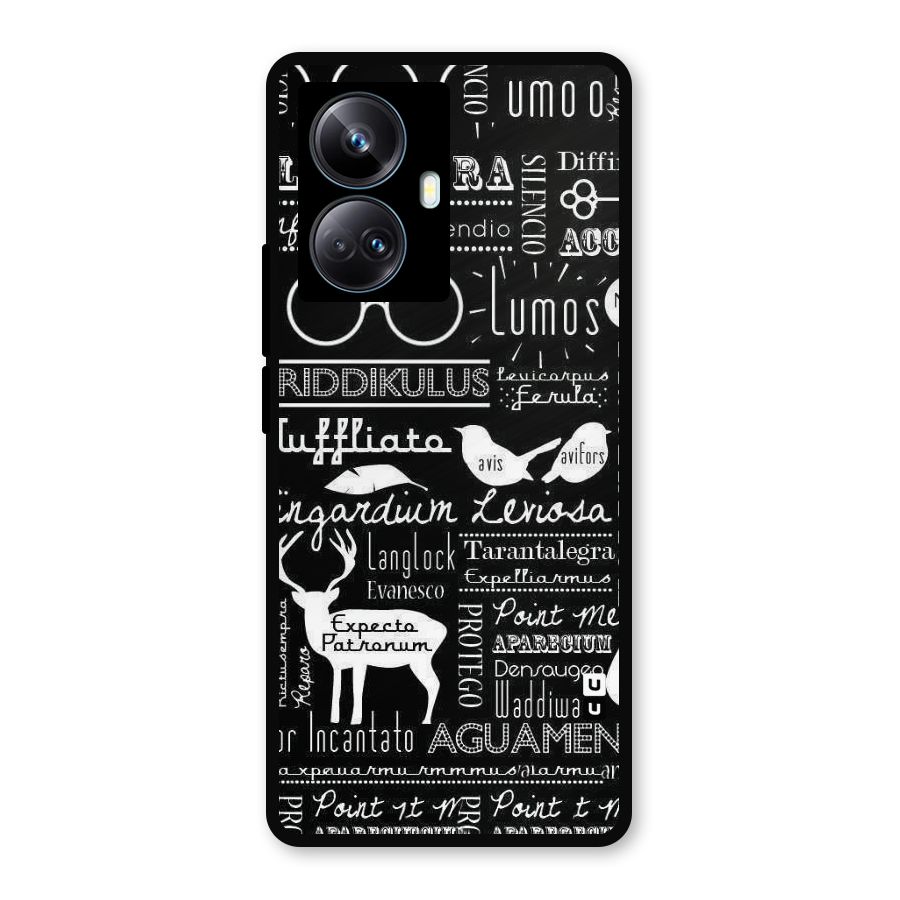 Deer Key Spell Metal Back Case for Realme 10 Pro Plus