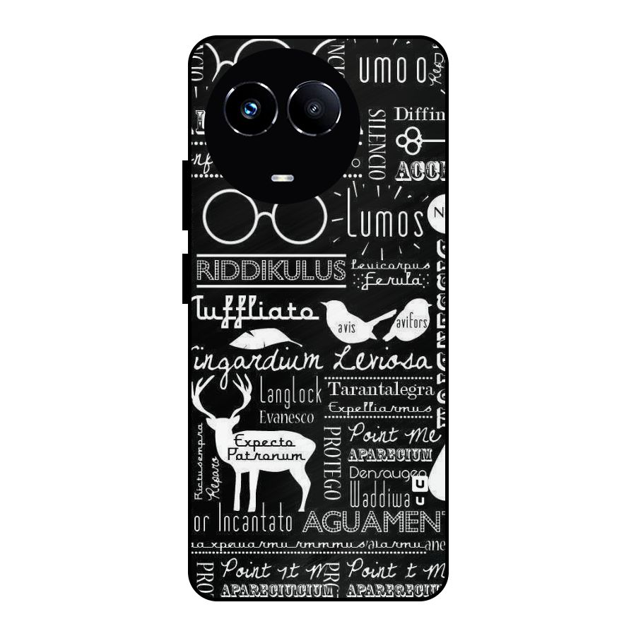 Deer Key Spell Metal Back Case for Realme 11X