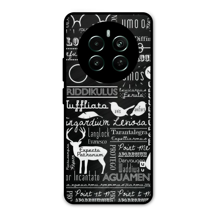 Deer Key Spell Metal Back Case for Realme 12 Pro Plus