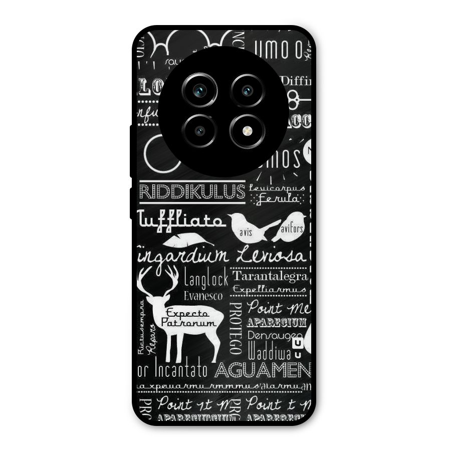 Deer Key Spell Metal Back Case for Realme 13 Pro