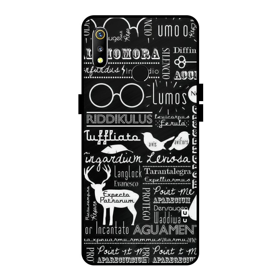 Deer Key Spell Metal Back Case for Realme 3i