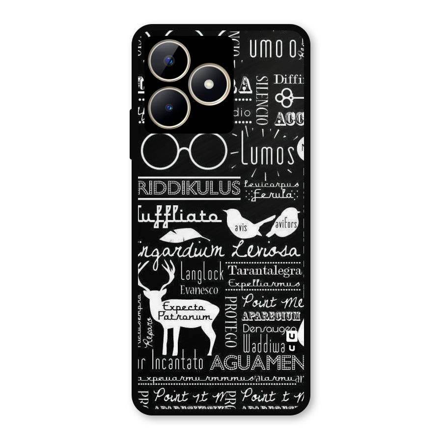 Deer Key Spell Metal Back Case for Realme C53