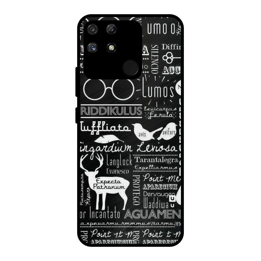Deer Key Spell Metal Back Case for Realme Narzo 50A
