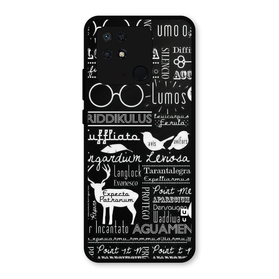 Deer Key Spell Metal Back Case for Redmi 10 Power