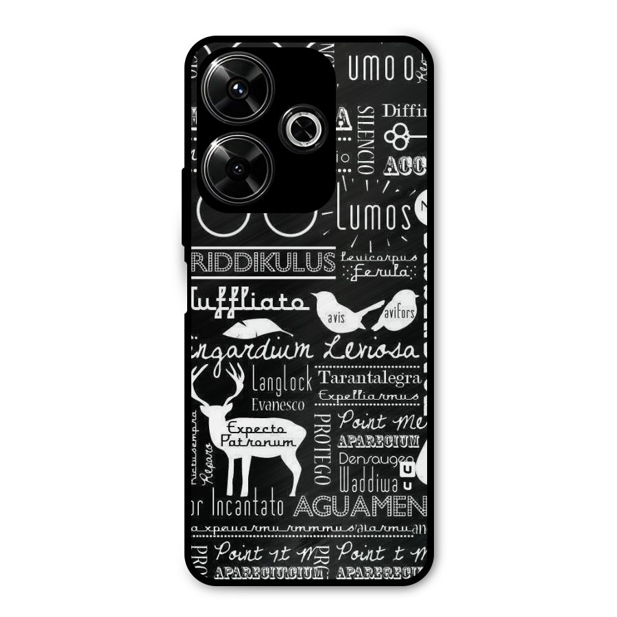 Deer Key Spell Metal Back Case for Redmi 13 5G