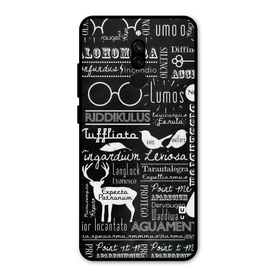 Deer Key Spell Metal Back Case for Redmi 8