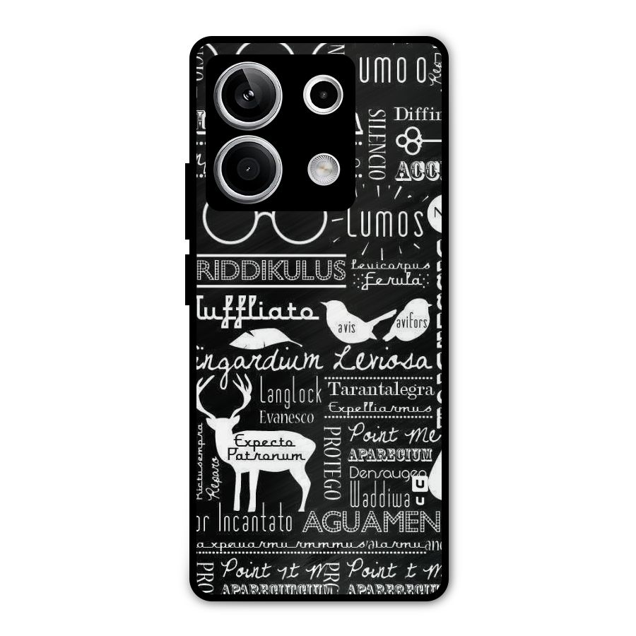 Deer Key Spell Metal Back Case for Redmi Note 13 5G