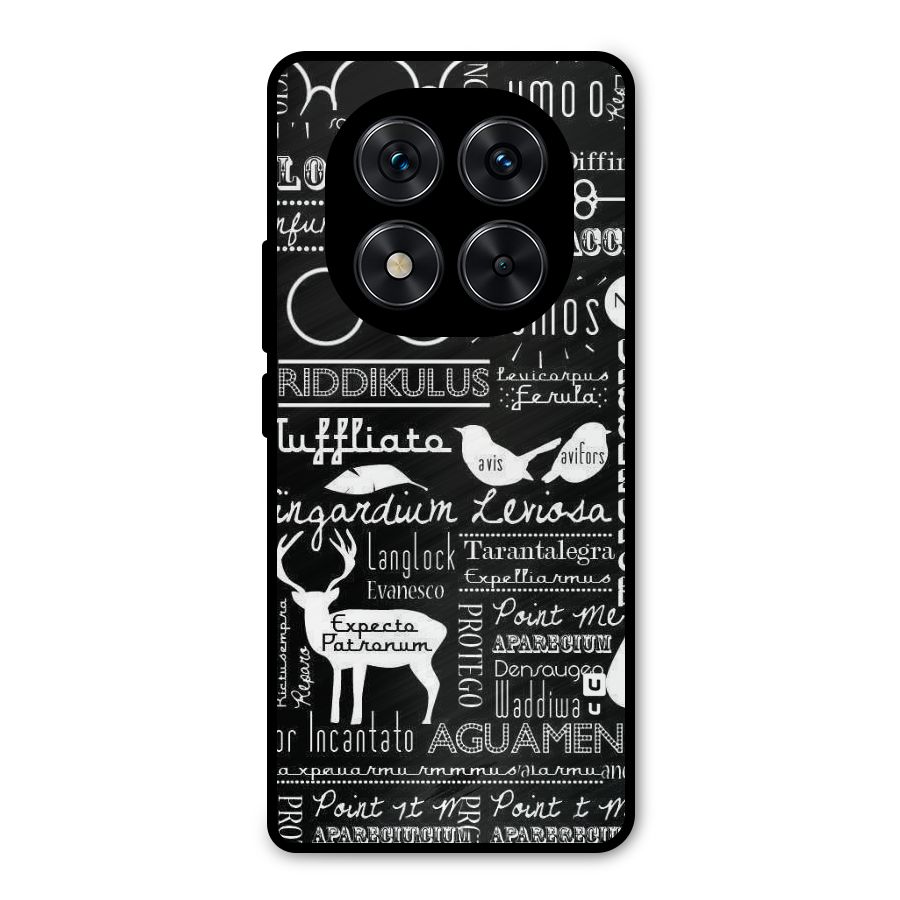 Deer Key Spell Metal Back Case for Redmi Note 14 Pro 5G