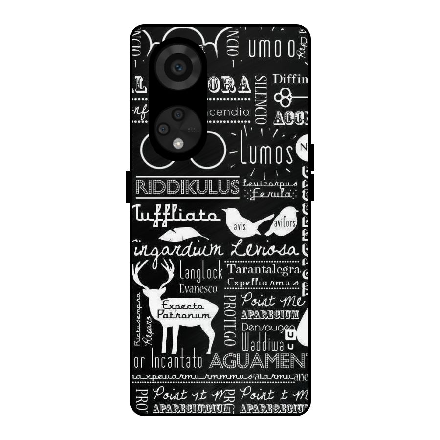 Deer Key Spell Metal Back Case for Reno8 T 5G