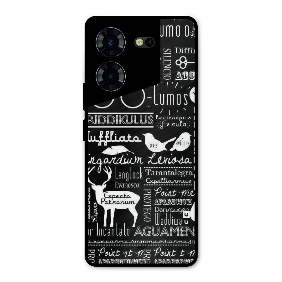 Deer Key Spell Metal Back Case for Tecno Pova 5 Pro 5G